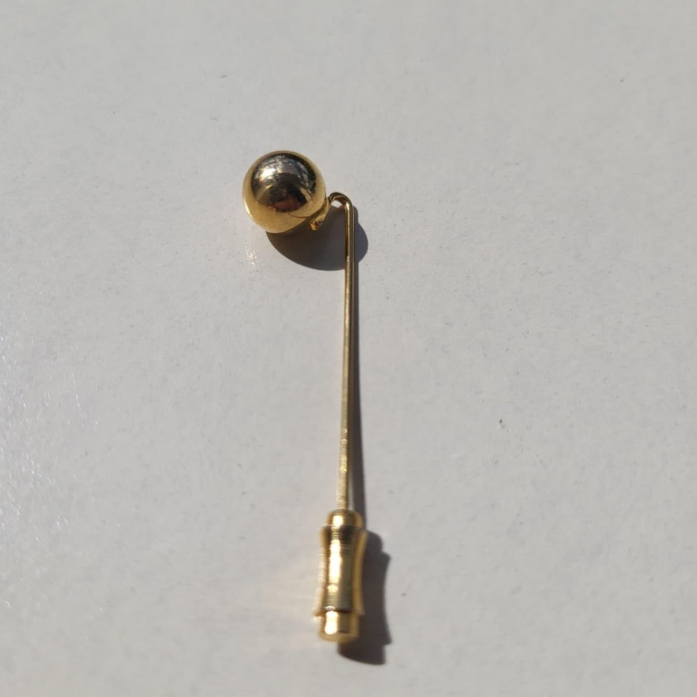 Vintage Stick Pin Gold Minimalist Round Ball Lapel Hat Accessory